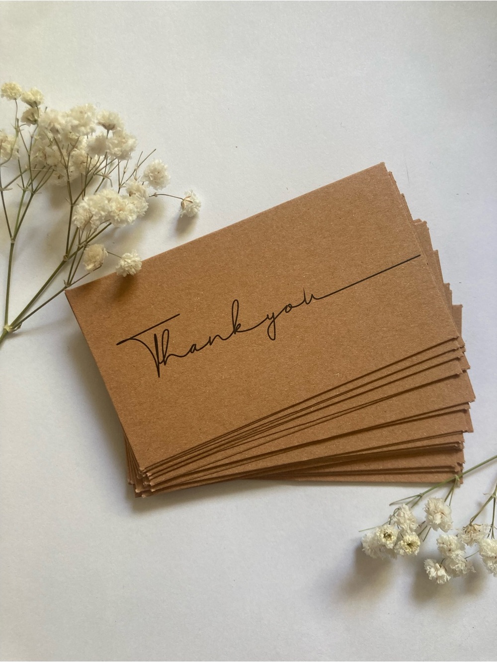 30 Pcs - Kraft 'Thank You' Cards - Picture 4 of 5